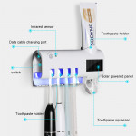 Soporte para cepillo uv desinfectante con dispensador