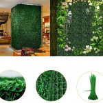 Jardín Vertical Artificial de Follaje - Medida 40x60 para un Espacio Verde Natural