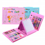 KIT DE ARTE INFANTIL 208 PIEZAS MALETA CON CABALLETE