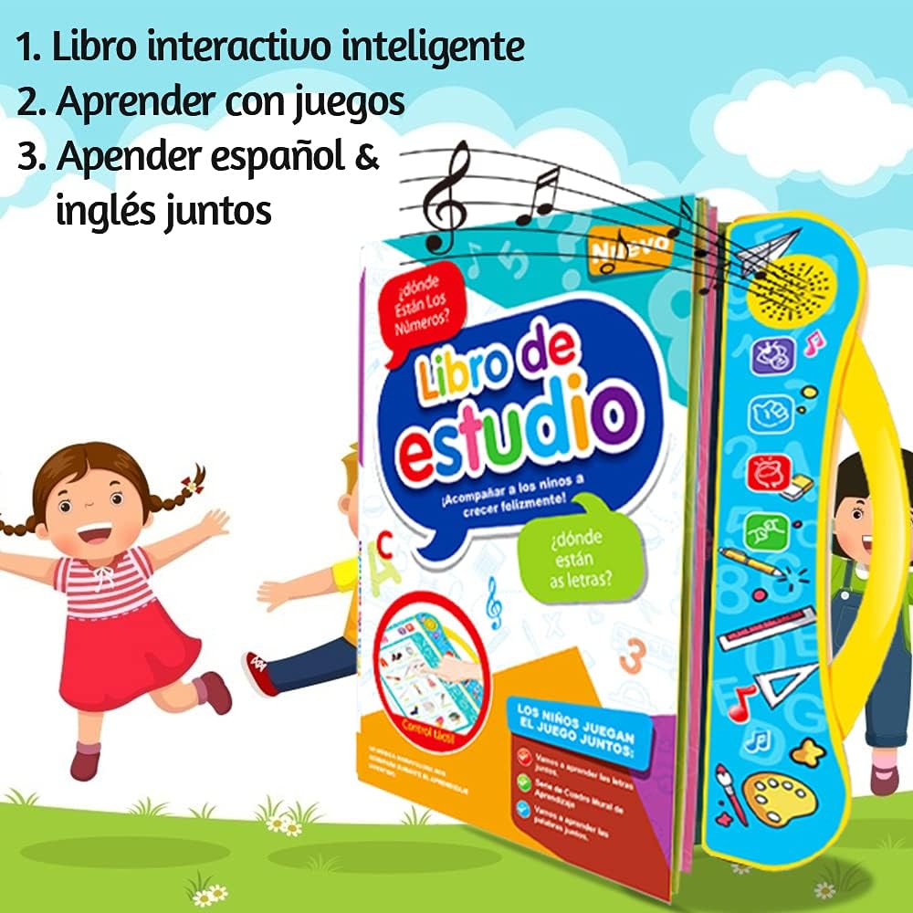 Libro didactico de aprendizaje en español e ingles con sonido.