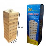 Jenga juguete de madera con dados