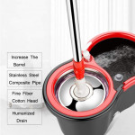 Trapero mágico 360 en Acero Inoxidable: Limpieza y secado automáticos para un hogar impecable