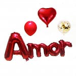 Kit de globos para formar la palabra "Amor" (4 piezas)