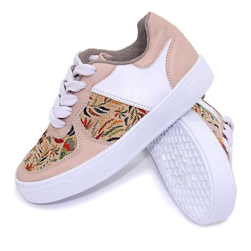 Tenis para niñas palo rosa con blanco