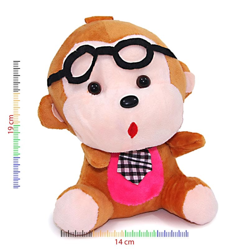 Peluche de mico con gafas