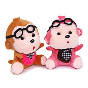 Peluche de mico con gafas