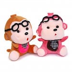 Peluche de mico con gafas