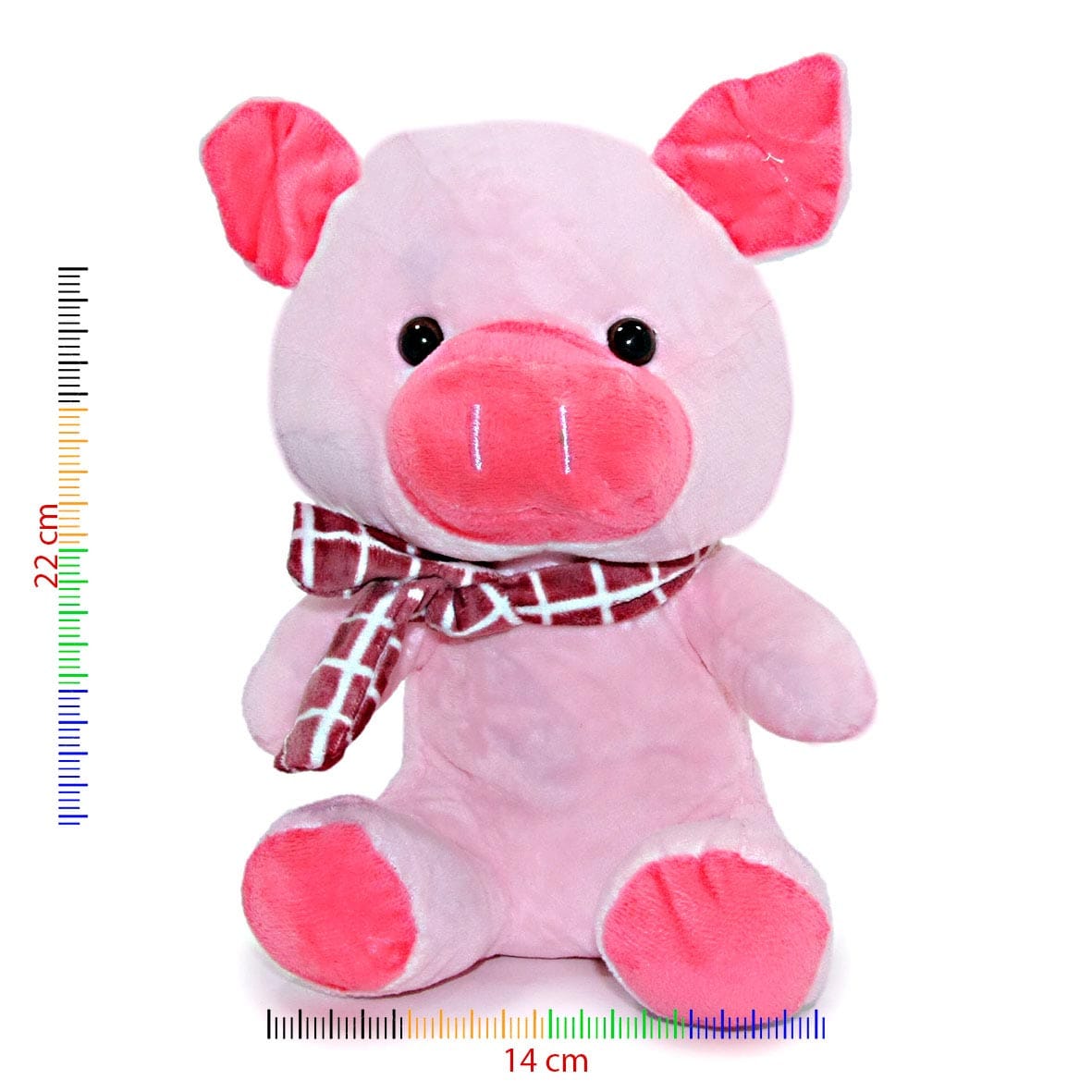 Cerdito de peluche con bufanda