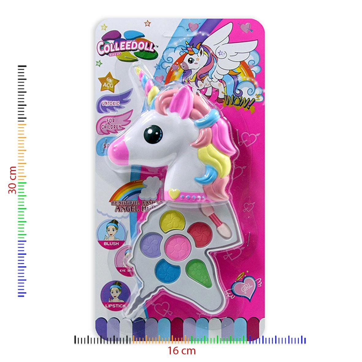 Set de maquillaje de unicornio para niña