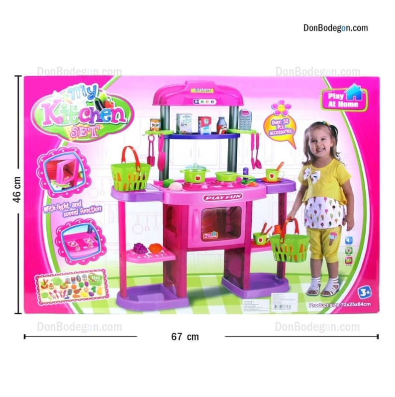 Cocina infantil con horno luces y sonido de 32 piezas