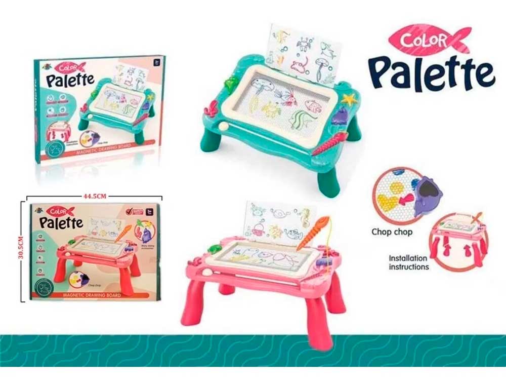 Escritorio Infantil Con Tablero Mágico Magnetico  Juego Didáctico Para Niños Y Niñas