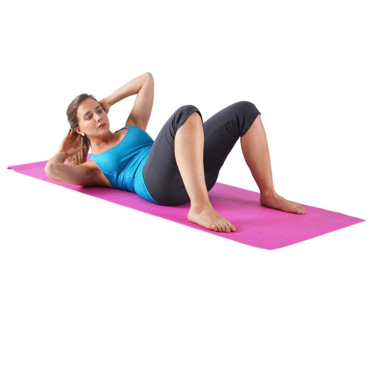 Navaris Tapete de yoga plegable para viajes, tapete de ejercicio de 1/8  pulgadas (0.157 in) de grosor para yoga, pilates, entrenamiento, gimnasio