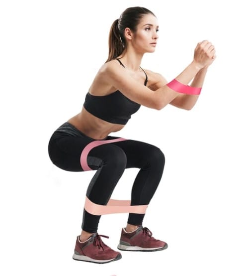 Kit Bandas Elásticas X5 Color Rosa De Entrenamiento con 5 niveles de resistencia