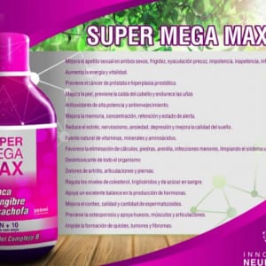 SUPER MEGA MAX | Maca, Jengibre, Alcachofa, Moringa y Multi-Vitaminico.