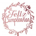 Banderín Letras Feliz Cumpleaños Topper para Torta