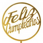 Banderín Letras Feliz Cumpleaños Topper para Torta
