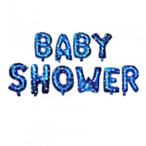 Letrero en globos con la frase Baby Shower