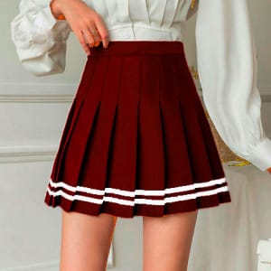 Falda Coreana De Cintura Alta Plisada Estilo ropa de mujer
