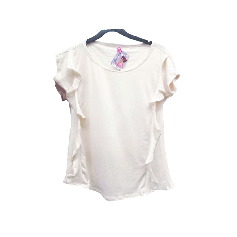 Blusa Blanca Para Dama Unicolor