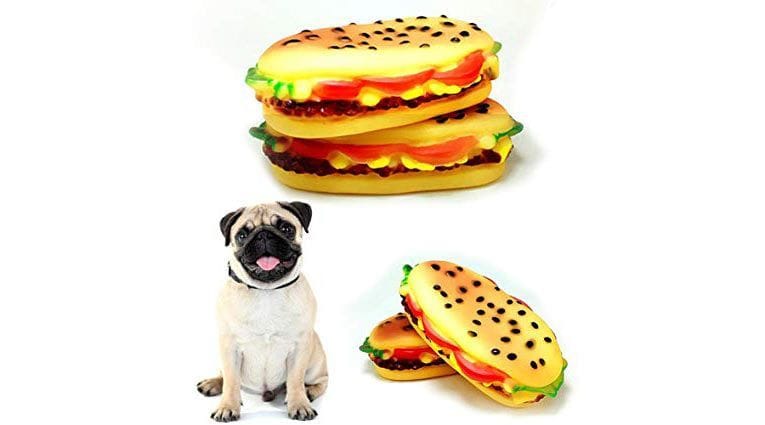 Juguete chillón con forma de Sándwich para mascotas