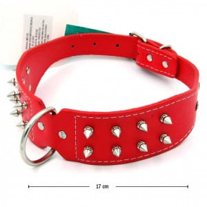 Collar En Cuerina Con Taches Para Perro