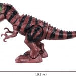 Dinosaurio T-Rex con luz, sonido, movimiento de caminar y acción de cola oscilante