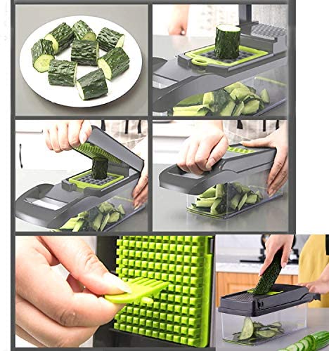 Cortador De Verduras 8 En 1 Multifuncional En Acero Inoxidable