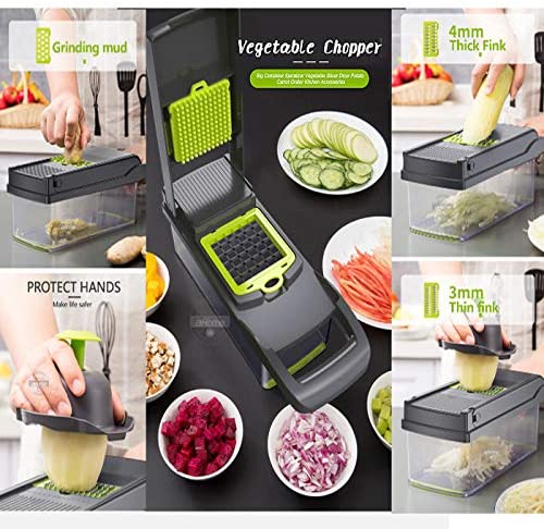 Cortador De Verduras 8 En 1 Multifuncional En Acero Inoxidable