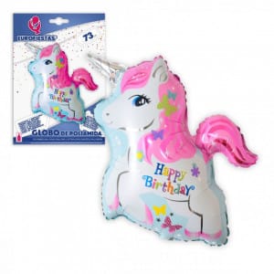 Globo de unicornio happy birthday 3D