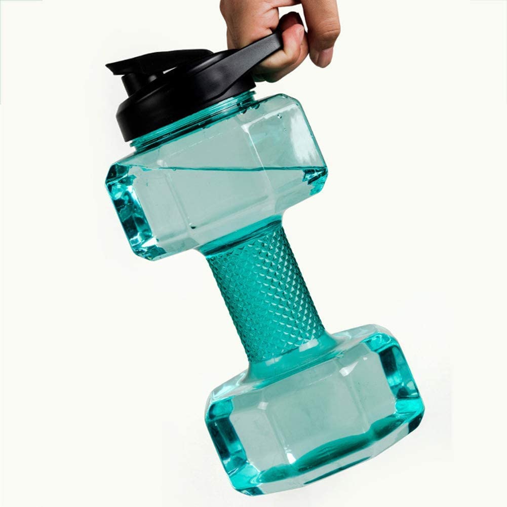 Botella de agua deportiva con forma de mancuerna de 1.5L