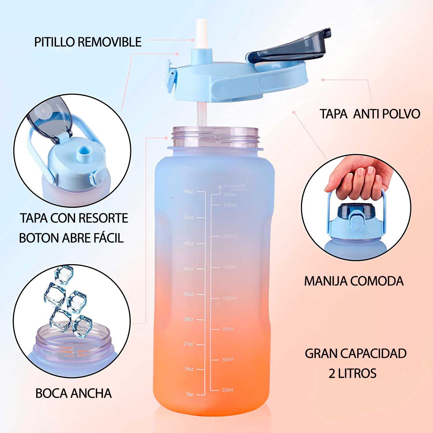 Botella Para Agua Jugo Botilito Infantil Termo Niño Niña