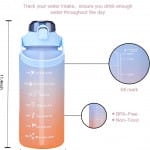 Termo Botella De Agua Motivacional Con Pitillo 2 Litros Grande