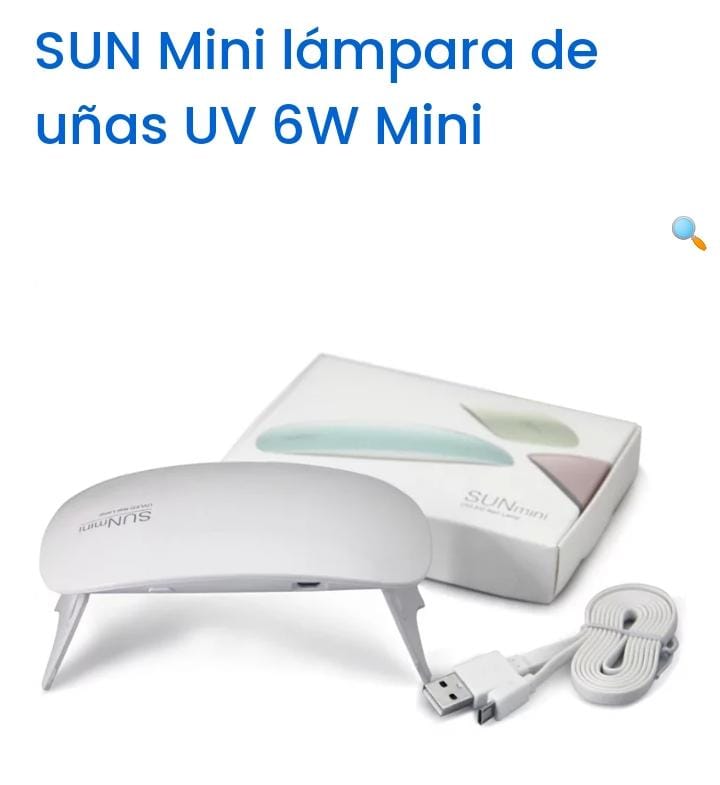 Sun mini lámpara uv para uñas acrílicas o en gel