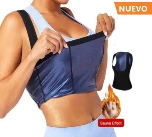 Faja Sauna Reductora Termica Camiseta Shaper Para Mujer TAllA  L/XL