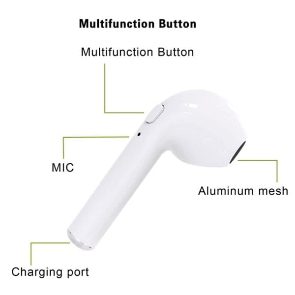 Audífono i7 Individual  Manos Libres Bluetooth