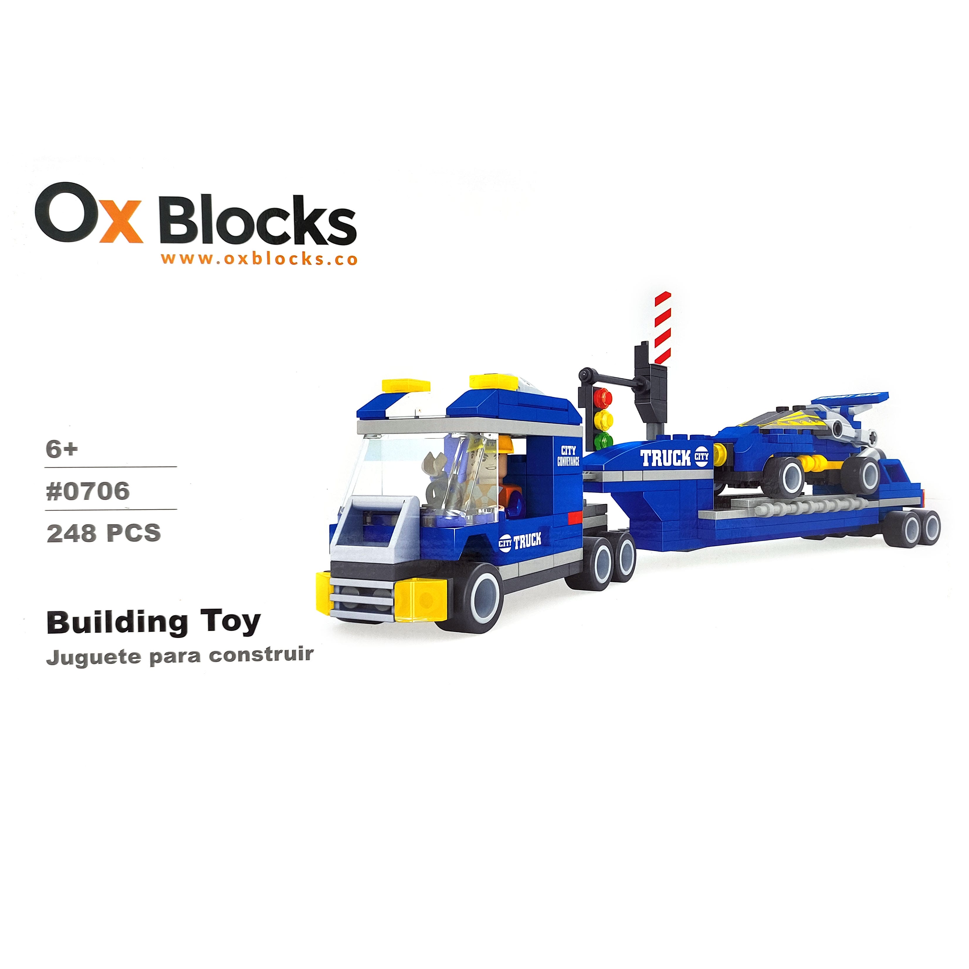 Camión Remolque Para Armar Ox Blocks 0706  248 Piezas