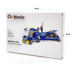 Camión Remolque Para Armar Ox Blocks 0706  248 Piezas