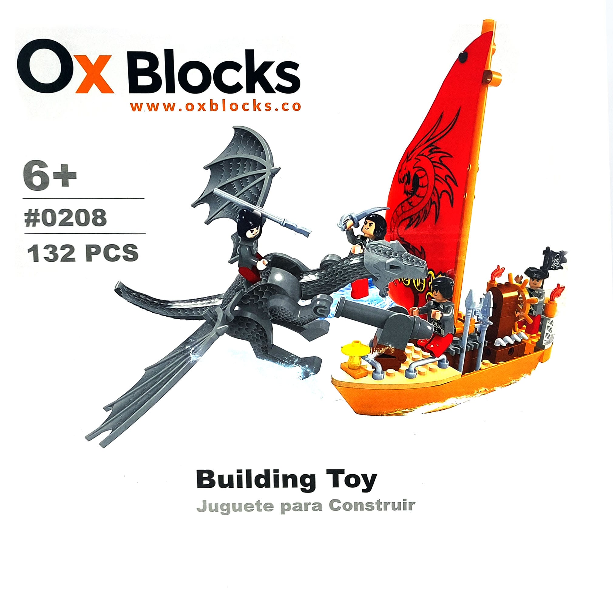Dragon Barco Pirata para Armar OxBlocks 0208 - 132 piezas