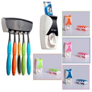 Dispensador De Pasta Dental con porta Cepillos